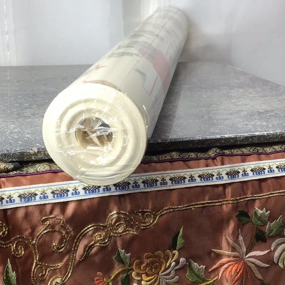 Rose Cream Pre-Pasted Vinyl Wallpaper 2 of 3